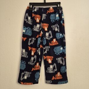 Toddler Fleece Pajama Pants Child Of Mine by Carters Navy Orange Construction 2T